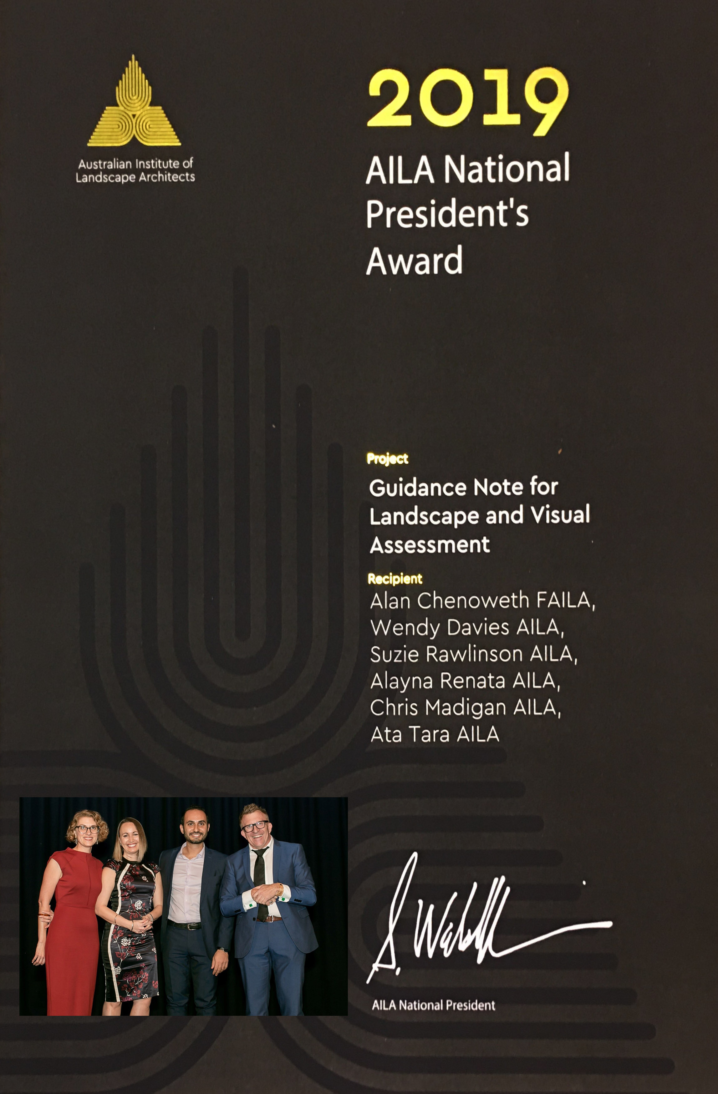 AILA President’s Award for Guidance Note for Landscape and Visual Assessment